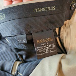 Tan suit pants by Savane